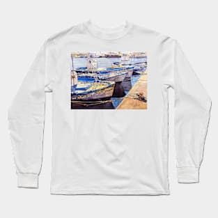 Boats In The Fishing Port, Almeria Long Sleeve T-Shirt